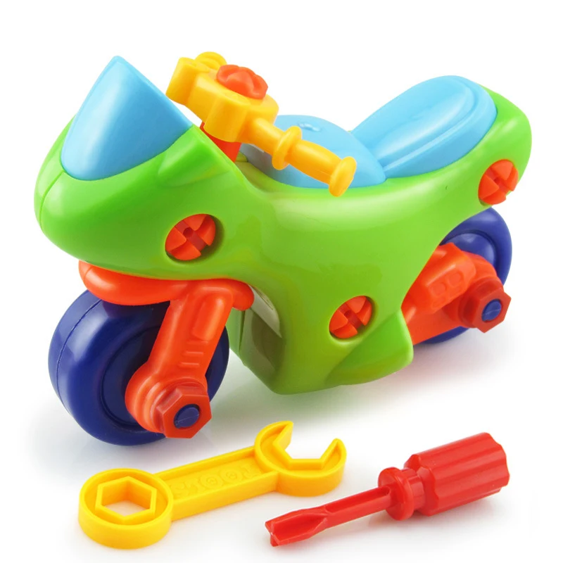 

Early Learning Education DIY Screw Nut Group Installed Plastic 3d Puzzle Disassembly Motorcycle Kids Toys for Children Jigsaw