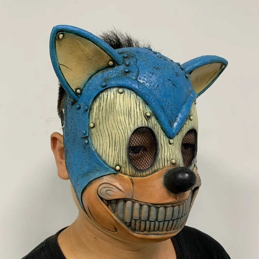 Face Licking Mouse Fox Full Face Mask Halloween Party Large Show Mask Headdress Halloween Cartoon Mask