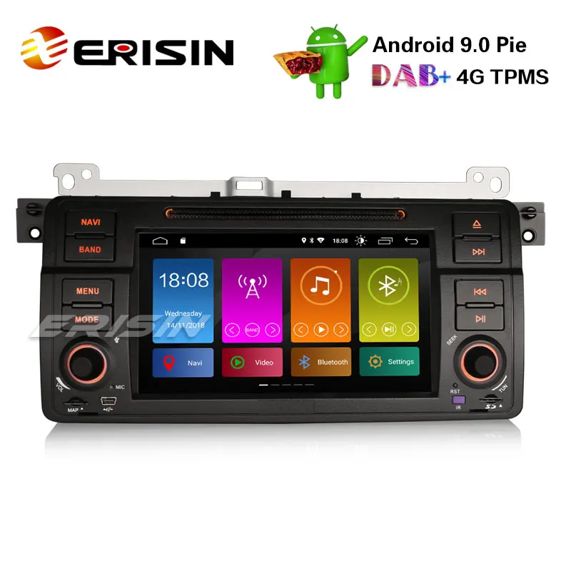 Perfect Erisin ES2946B 7" Android 9.0 for BMW 3er E46 318 320 Rover 75 MG ZT Autoradio DAB+GPS CD SWC DTV Navi 0