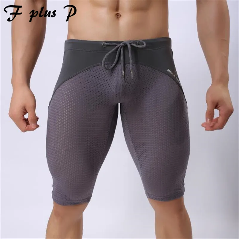 F plus R Men's Mesh Patchwork Breathable Sports Fitness Shorts,Men's