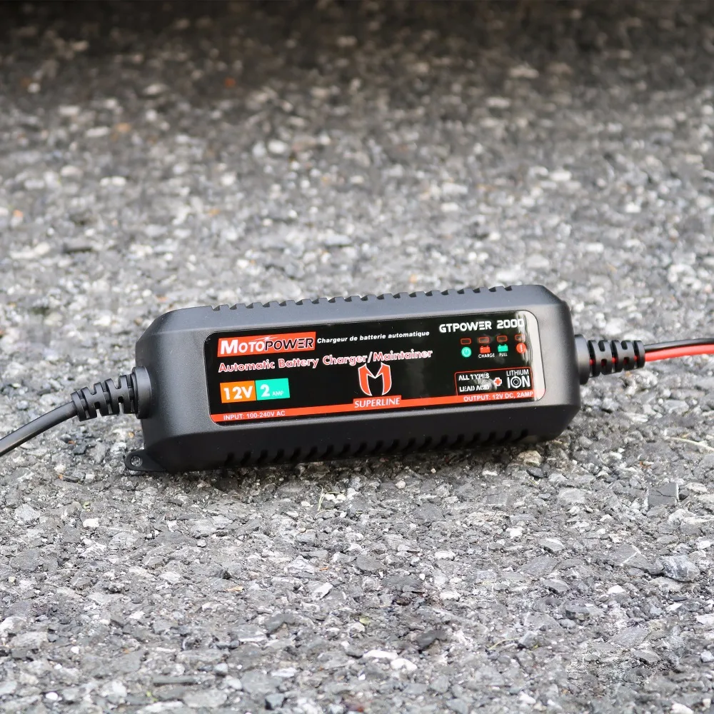 MOTOPOWER 2AMP автоматический умный 12 V автомобильный аккумулятор зарядное устройство для свинцово-кислотных аккумуляторов и литий-ионных аккуму... MOTOPOWER 2AMP автоматический умный 12 V автомобильный аккумулятор зарядное устройство для свинцово-кислотных аккумуляторов и литий-ионных аккуму...