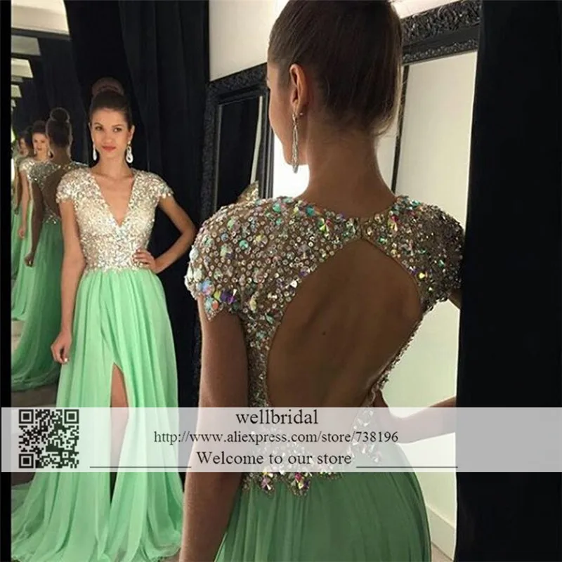 2016-Green-Crystal-Front-Split-Short-Sleeve-Evening-Dresses-Sexy-Long-Elegant-Prom-Dress-Robe-De.jpg