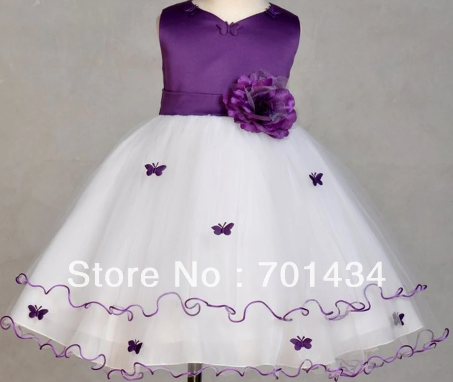 girls purple bridesmaid dress