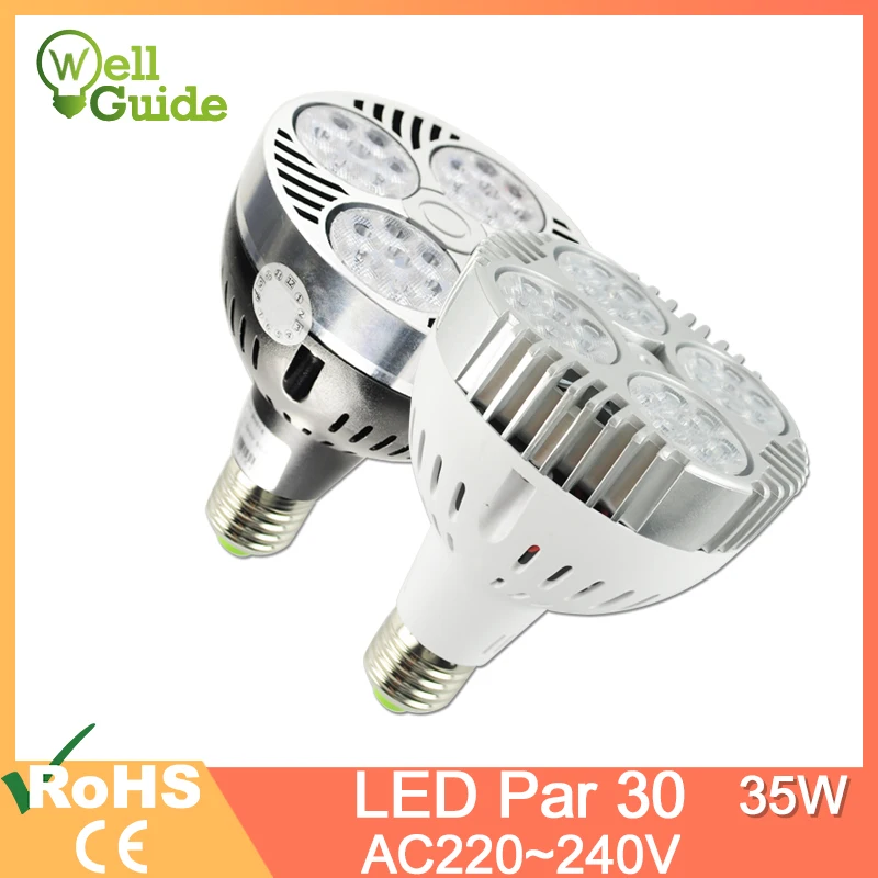 

LED Lamp E27 par30 35W LED Spotlight AC 220V 240V led bulb par Lampara for home lighting Cold WarmWhite led indoor light Lampara