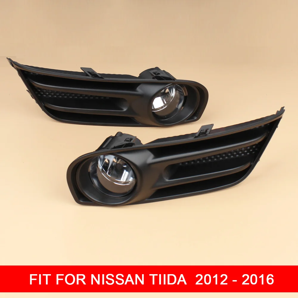 

1 Pair 12V Car Fog Lamp Assembly with Fog Light Covers and Wire Relay Switch Button for NISSAN TIIDA 2012 2013 2014 2015 2016