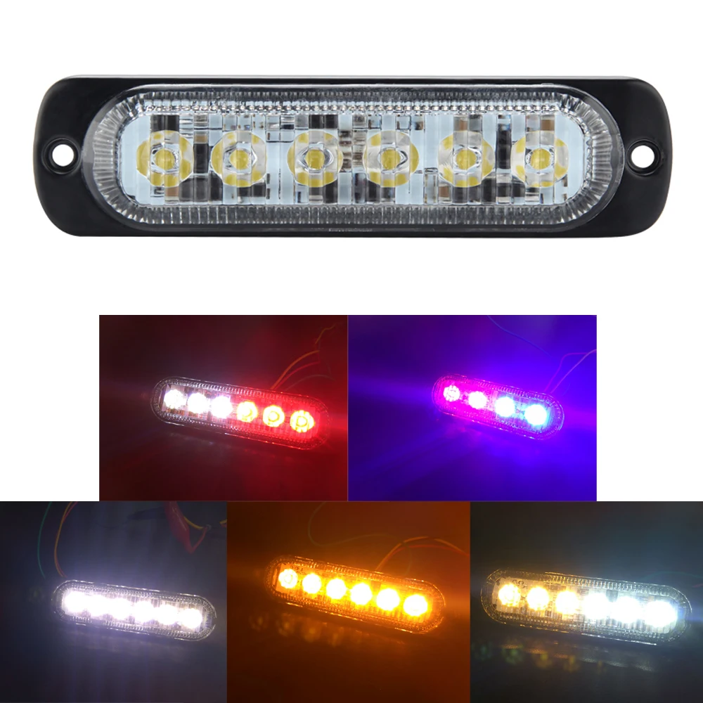 Sufemotec Slim 1pcs 6leds 3w Led Strobe Light Emergency Lighting Slim 1pcs 6leds 3w Led Strobe Light