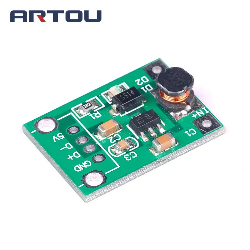 

1PCS DC-DC Boost Converter Step Up Module 1-5V to 5V 500mA Power Module Newest