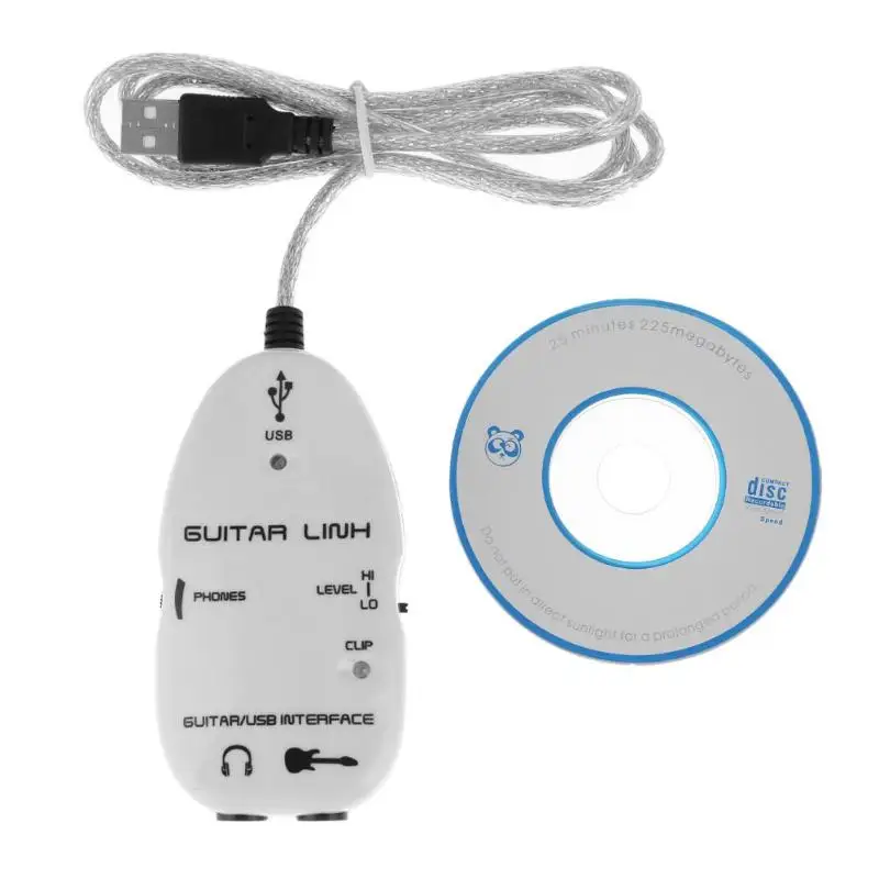Interfaz de audio Guitar to USB Sound Player Sound Card Effector Interface Link Audio Cable External Card usb sound card,sound card