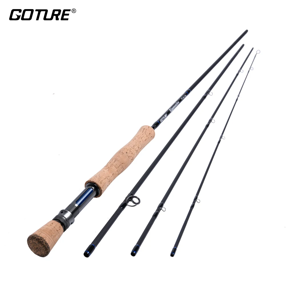 

Goture Carbon Fibre Fishing Rod 4 Section M 5/6/7/8wt 2.7M Fly Rod for Freshwater/saltwater for Fishing pesca
