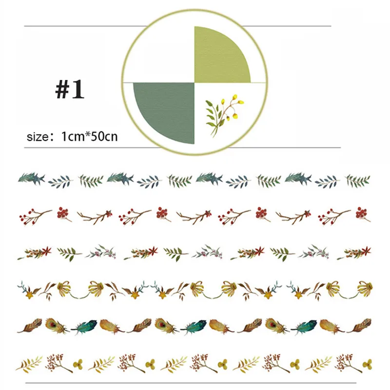 

6 Pcs/pack Small Fresh Decorative Washi Tape Set for DIY Scrapbooking Masking Tape School Office Supply