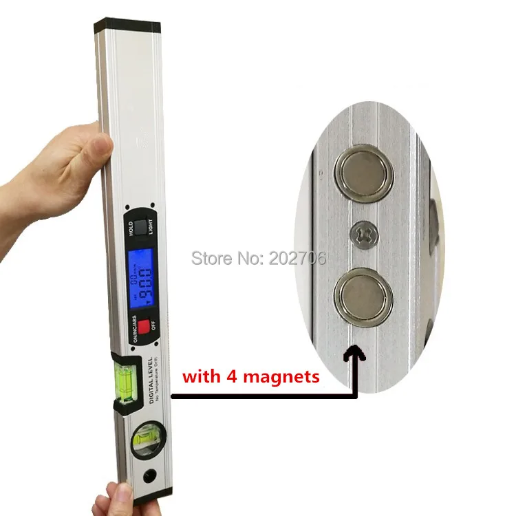 Digital Protractor Angle Finder electronic Level 360 degree Inclinometer with Magnets Level angle slope tester Ruler 400mm