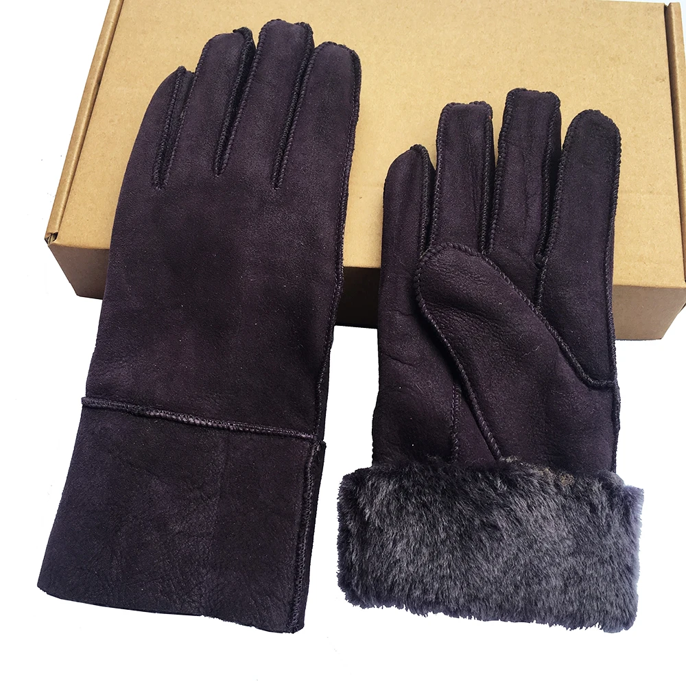 

Russian Winter Women's Gloves 100% Real Leather Sheepskin Winter Gloves Hot Warm Stylish Full Finger Ladies Gloves Mittens NM16