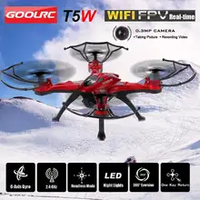 T5W 0.3MP drones com câmera FPV Drone RC Quadcopter helicóptero Wi-fi GPS 2.4g Remoto controlado por rádio quadrocopter Brinquedos para Meninos