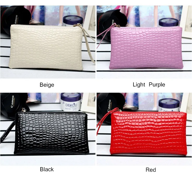 New Mini Day Clutches Women's Bag Korean Version Crocodile Pattern Clutch Bag Ladies Mobile Phone Bags Wallet PU Leather Handbag (4)