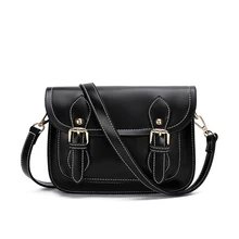 Fabra Femmes Messenger Sacs Casual Moto Épaule Sac Angleterre Style Pu En Cuir Noir Petit De Luxe Flap Sacs À Main 22*9*17 CM