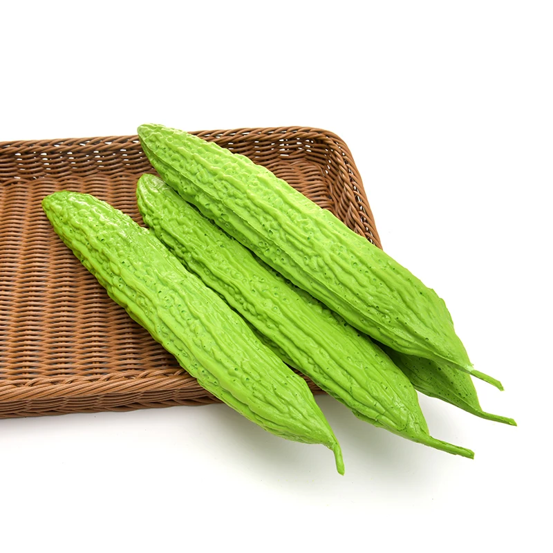  Artificial Fake Decorative Real Touch PU Teaching Props Bitter Gourd Faux Vegetables Pretend Play P - 32948461565