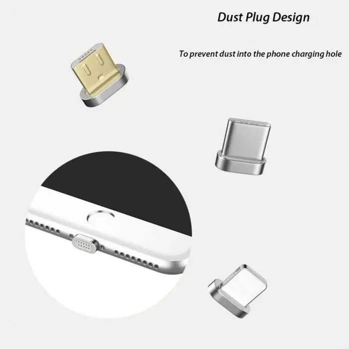 3 Тип на микро-петлях Тип usb-C 8 Pin вилкой/корейский производитель кабелей с магнитным адаптером для Зарядное устройство Разъем для iPhone samsung Motorola Xiaomi huawei