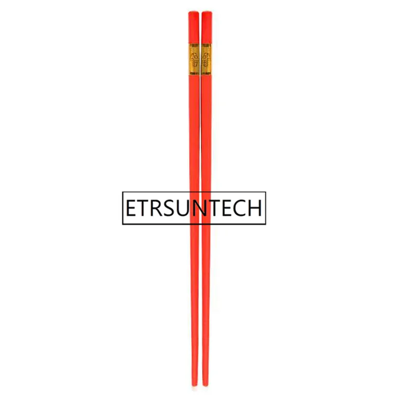100 пар сплав красный палочки Китайские Длинные Нескользящие суши Хаши Chop набор палочек свадебные сувениры и подарки посуда