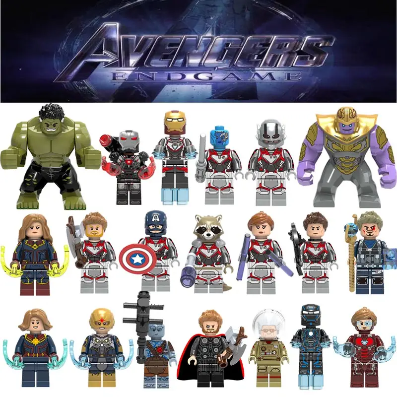 

Legoing Marvel Endgame Avengers 4 Minifigs Thor Iron Man War Machine Hulk Ant Man legoing super heroes Building Blocks toys gift