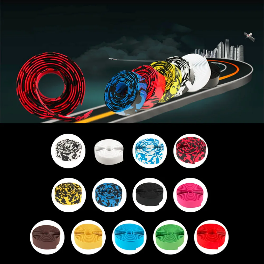 buy High Quality Colorful Cycling Handle Belt Bike Bicycle Cork Handlebar Tape Wrap +2 Bar Free shipping