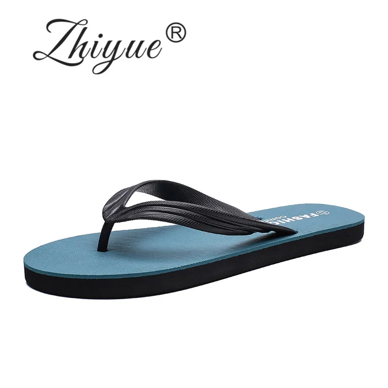 

ZHI YUE 2019 Fashion Flip Flops Men Summer Slippers Outdoor Comfort Zapatos Hombre Male Casual sandalen Black Red Grey Green