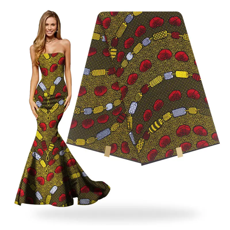 ankara african wax print fabric cotton dutch wax fabric 6 yards veritable wax cotton Hot african ankara fabric H90429
