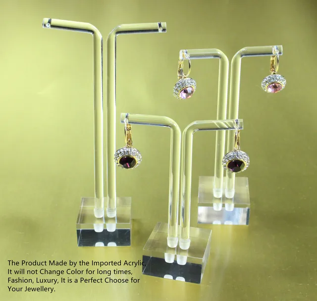 Acrylic Earring Display Holder 3 Pcs A Set Earrings Stand Acrylic Earring Display Holder 3 Pcs A Set Earrings Stand Clear
