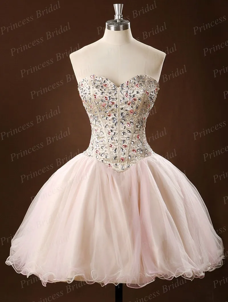 puffy short ball gown