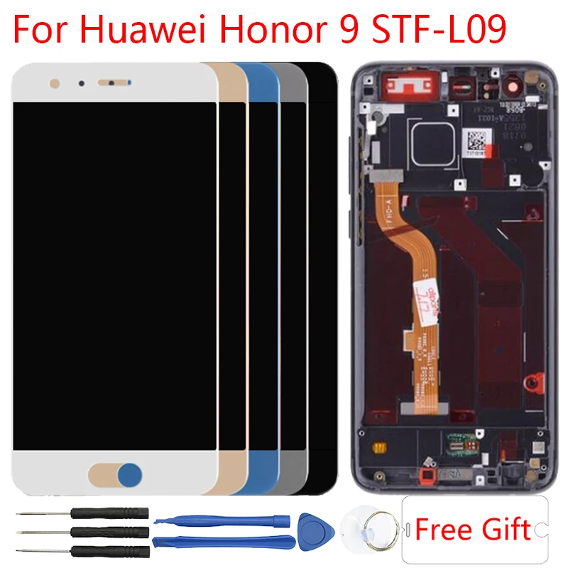 

Original LCD For Huawei Honor 9 Display Original With Frame Touch Screen Display On Honor 9 Display STF-AL10 STF-L09 LCD