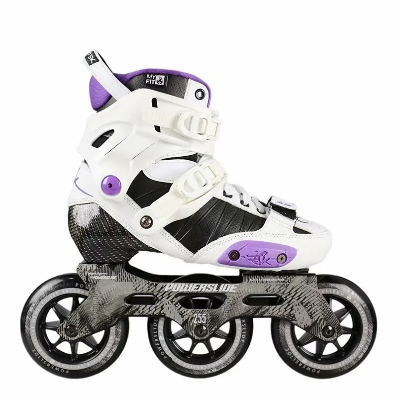 100% الأصلي Powerslide ايفو ألياف الكربون 3*110 مللي متر سرعة حذاء تزلج بعجلات الشارع الكبار التزلج الأسطوانة أحذية التزلج الشحن Patines
