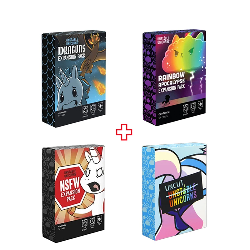 

L Unstable Unicorns Dragons Expansion Pack NSFW Expansion Pack Rainbow Apocalypse Collection Play Fun kids gift Adults Gadgets