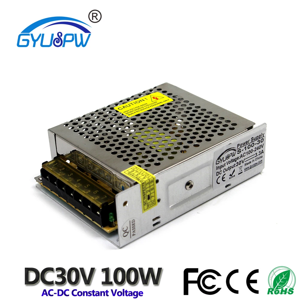 Маленькое напряжение DC30V 3.3A 100 Вт импульсный источник питания трансформатор AC110V