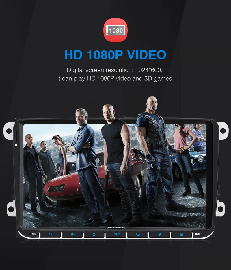 Excellent Pumpkin 2 din 9"Android 9.0 Autoradio GPS Navigation For Volkswagen/Skoda/Golf/Passat Car Stereo Audio NO DVD Player OBD2 DAB 10