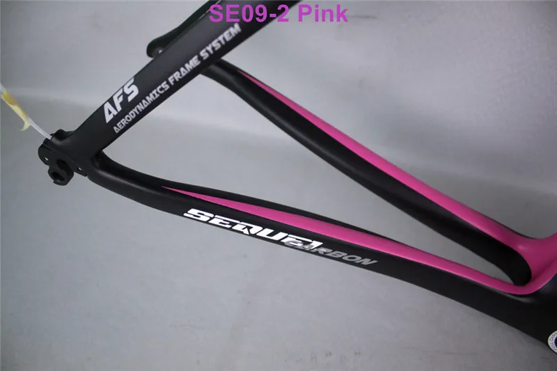 US $295.80 Pink Carbon Bike Frame T1000 Carbon Fiber Bicycle Frame Headset Clamp Adapter