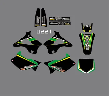 

0221 motorcycle Team Graphic & Backgrounds Decal Stiker Kits for Kawasaki KX125 KX250 1994-1998 dirt bike sticker for Kawasaki