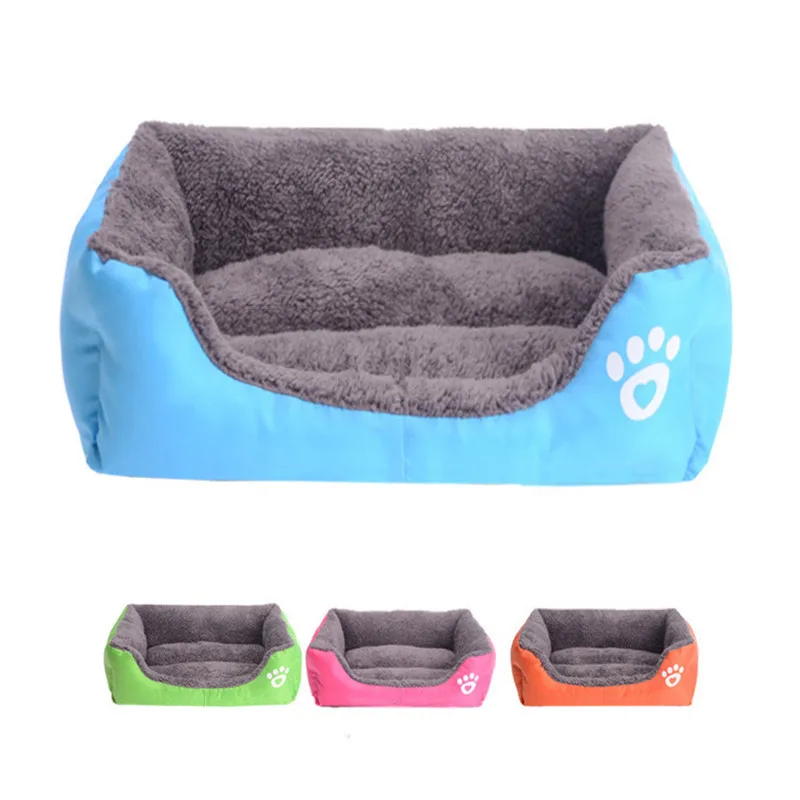 New colors square pet kennel soft comfortable warm winter dog beds XY01