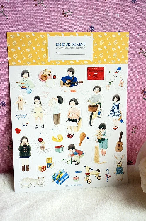 Корея знаковых дневник деко пакет, милые канцелярские принадлежности календарь фото дневник стикер, также наклейка для планировщика