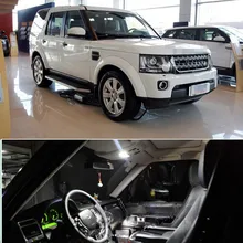 18 шт. светодиодные лампы внутреннего освещения Комплект ламп для landrover discover4 2013 стайлинга автомобилей