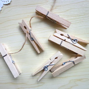 

Wholesale (100pcs/lot) 7.2cm BIG SIZE Lovely Natural Wood Clip Photo Clips Pegs Party Bag Clips for Party Deco