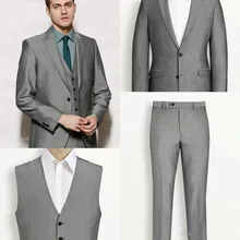 Две кнопки максимумом нагрудные 5 шт.(куртка+ брюки+ жилет+ галстук+ носовые платки) модные Мужской костюм Последние Пальто Пант Стиль Для мужчин костюмы