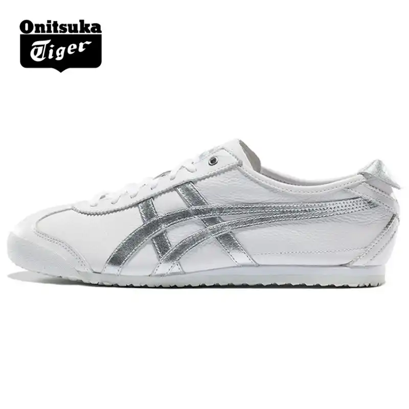 onitsuka tiger white silver