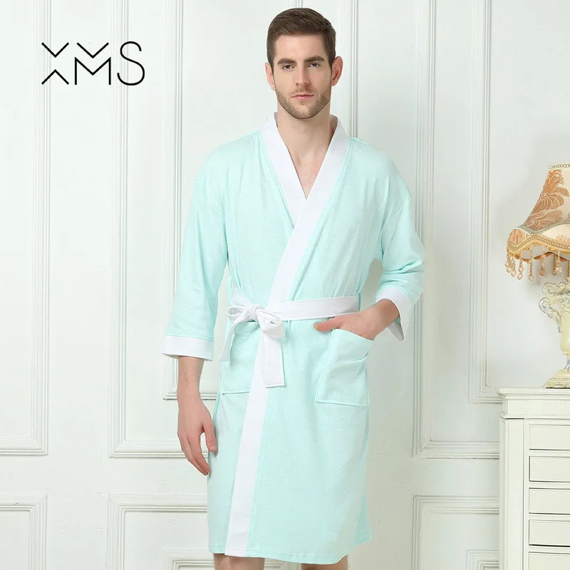 Buy XMS 100 cotton bathrobes for men soft smooth
