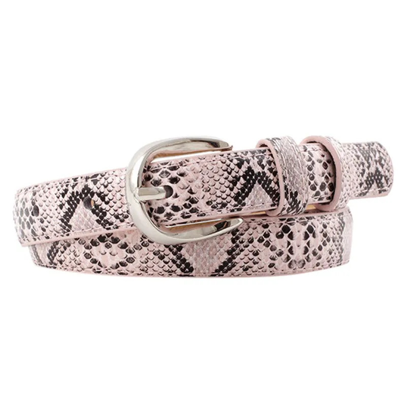 Women Man Unisex Vintage Leather Snake Buckle Leisure Belt Trouser Accessories Fashion Waistband Mini Belt 30AP10 (3)