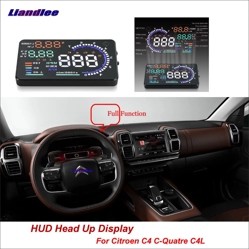 Liandlee Автомобильный дисплей HUD для Citroen C4 C Quatre C4L 2013 2018 динамическое Вождение