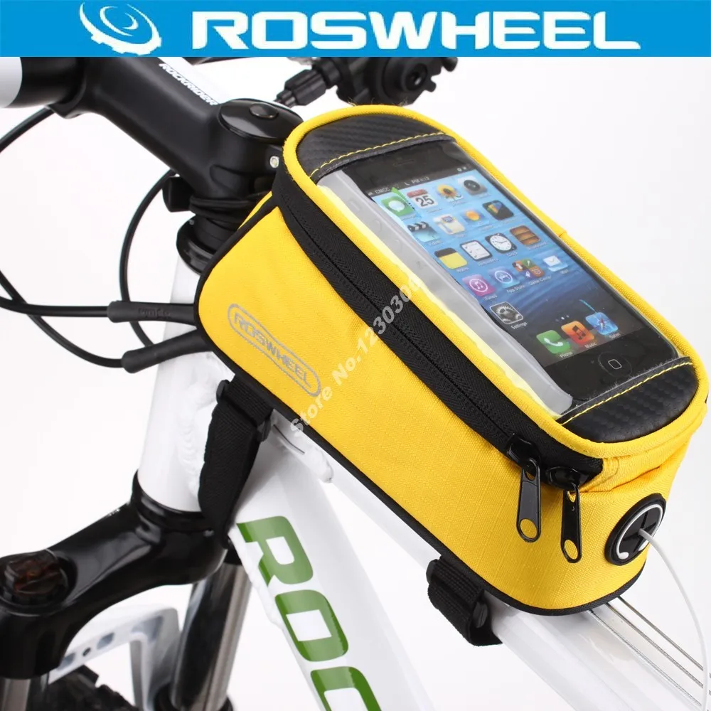 Sale ROSWHEEL Hot Sale Bicycle Accessories Cycling Bike   Frame Front Tube Touch Screen Bags Panniers Holder   Pouch for Cell Phone 6