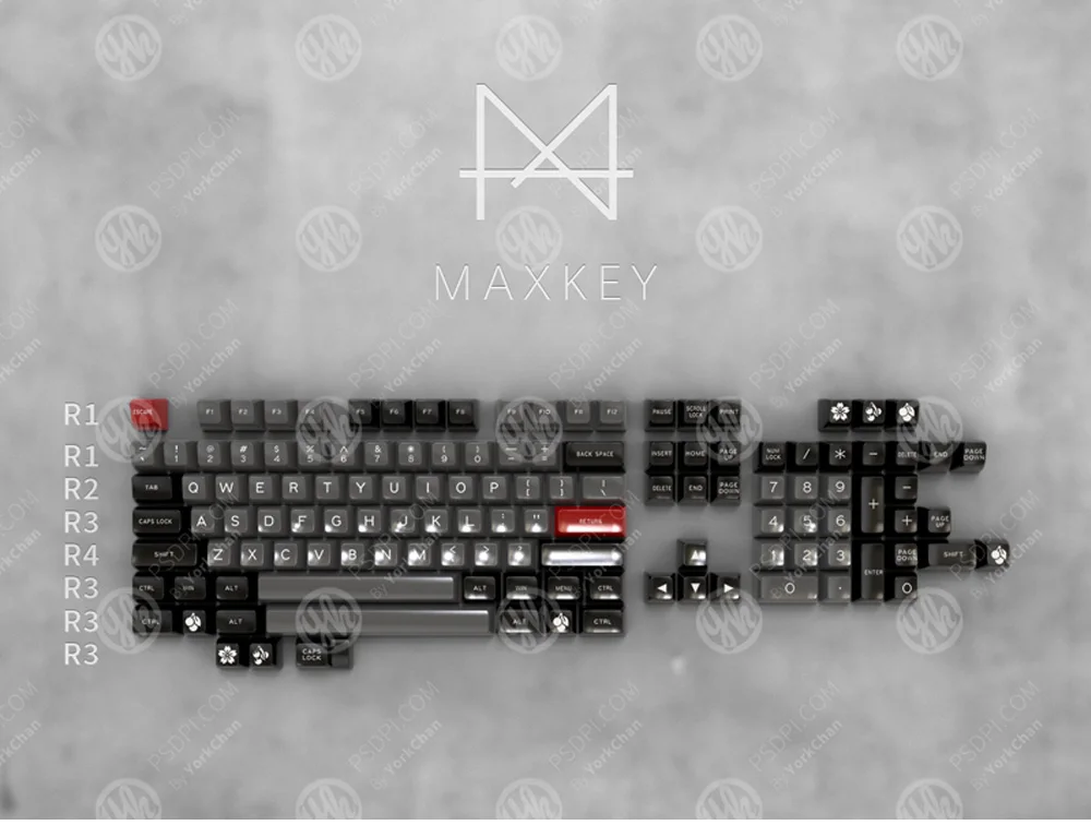 Sa ABS keycap MAXKEY Portland Doubleshot ABS 129 клавиш sa профиль для cherry mx механическая клавиатура 129 клавиш dolch Цвет Красный esc