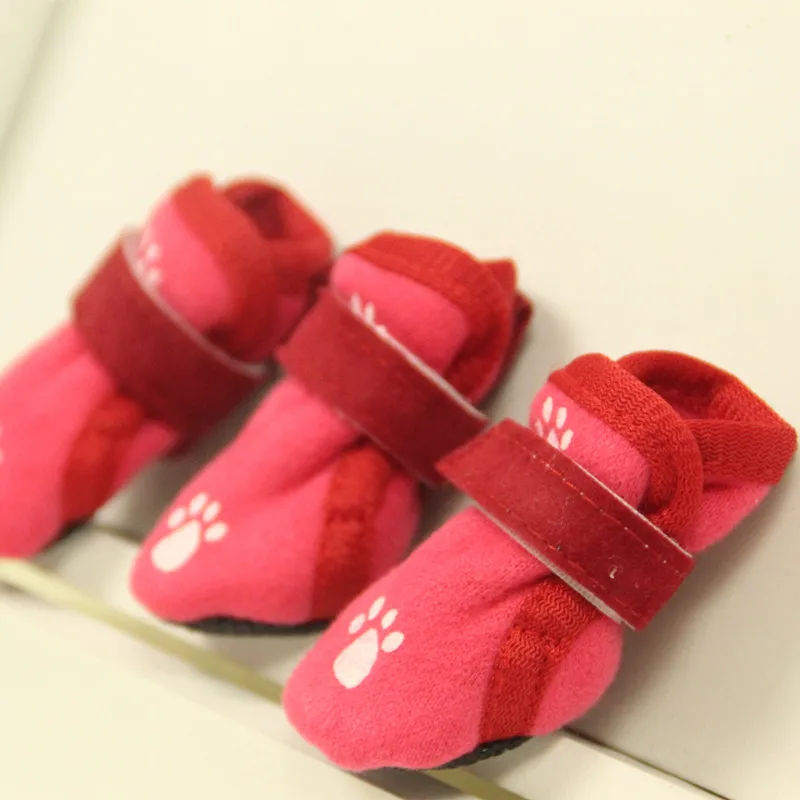 Pets Dogs Cats Puppy Lovely Winter Warm Soft Cozy Cotton Boots Shoes