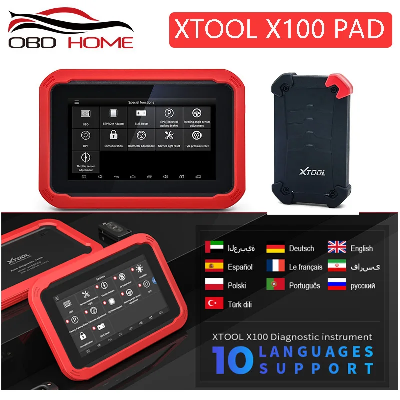

XTOOL X100 PAD OBD2 Auto Key Programmer Diagnostic Scanner Automotive Code Reader IMMO EPB DPF BMS Reset Odometer Update online