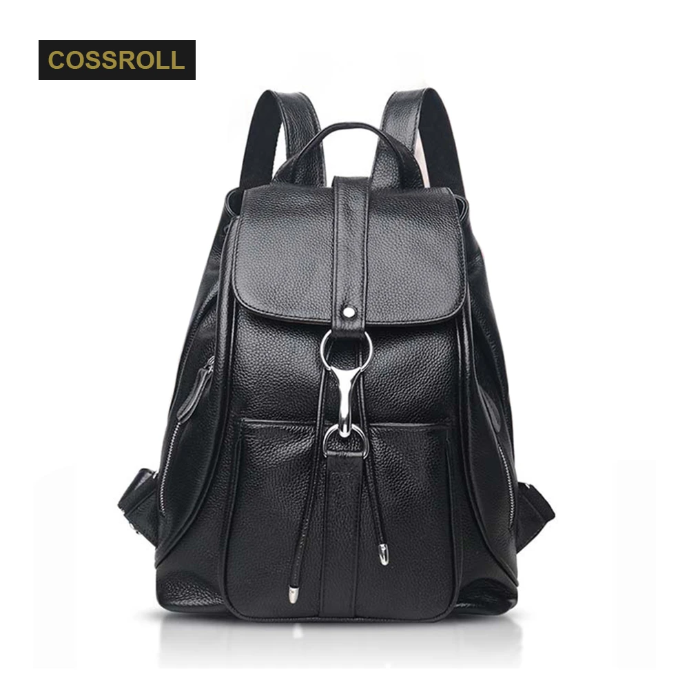 100 Genuine Leather Casual Women S Backpacks Brief Casual Knapsack Laptop Bag Ladies Pocket Girl Schoolbag Casual Bags Female Women Backpack Backpack Laptop Bagknapsack Bag Aliexpress