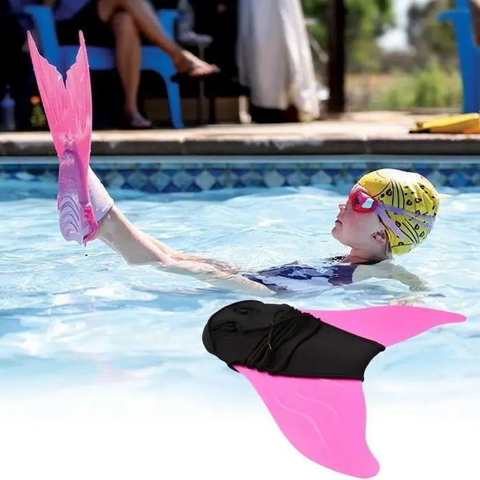 Adjustable Swim Foot Flipper Fish Tail Swim Fin for Kids Swimming Training Diving Y-ANN Mermaid Monofin 